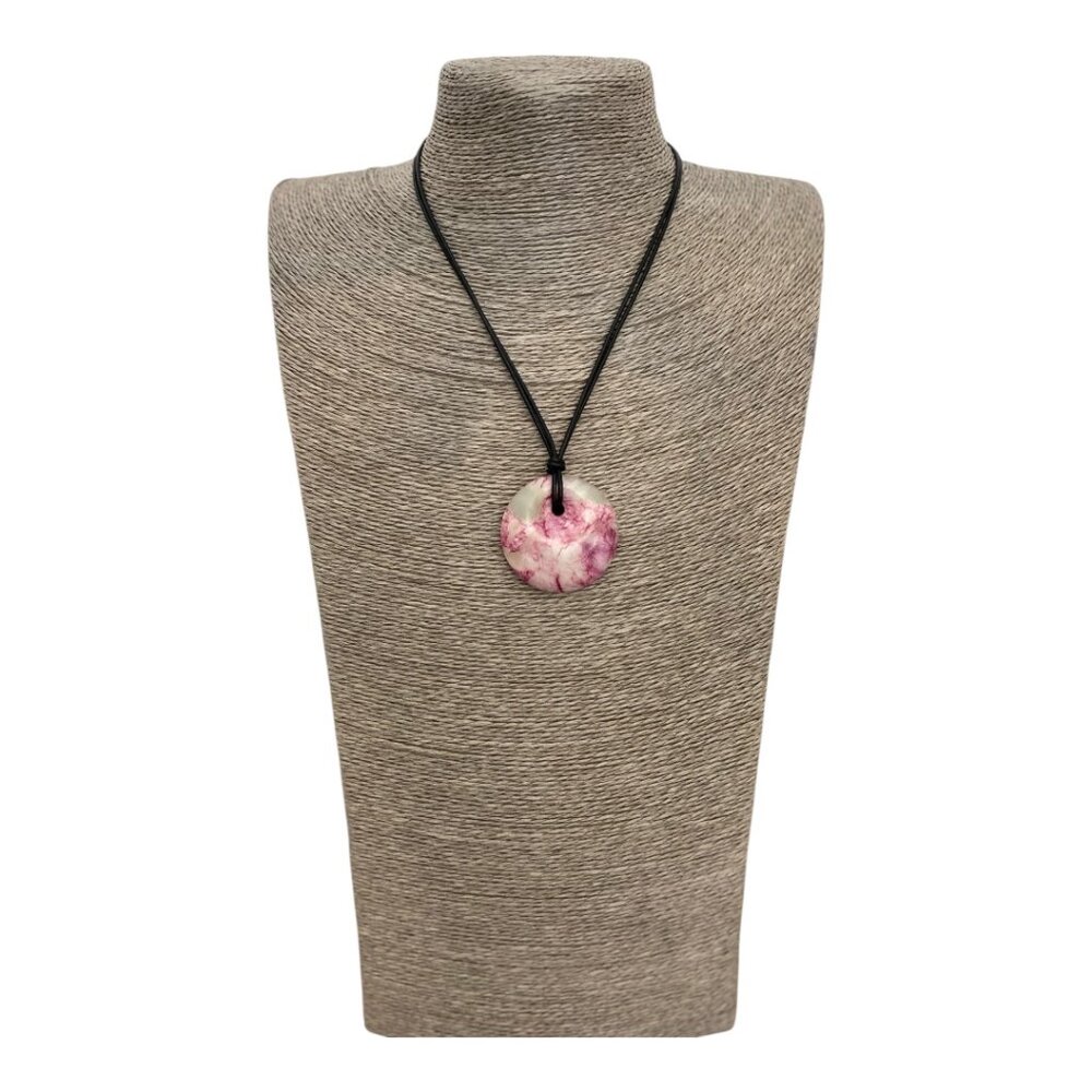 NWT Pink Jasper and Sterling Silver Pendant Necklace